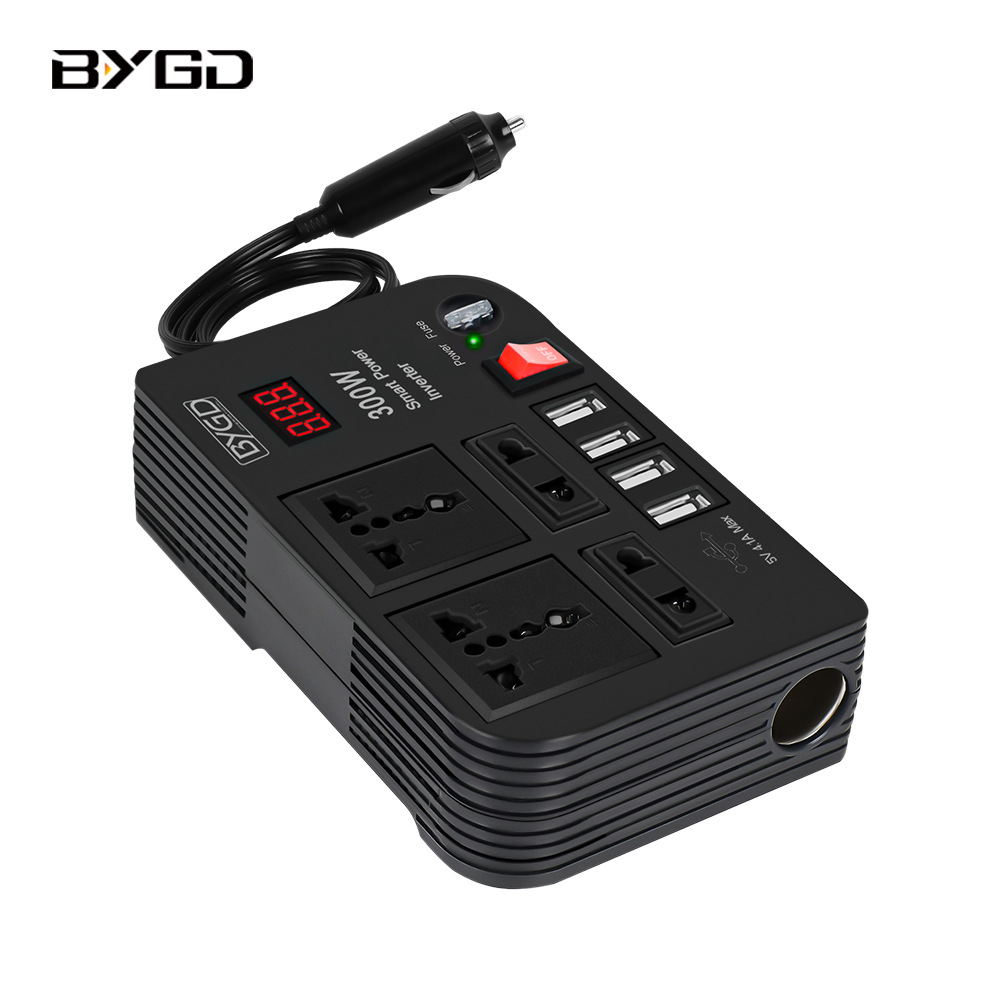  12v转220v车载多功能家用修正波逆变器300W大功率汽车电 源转换器